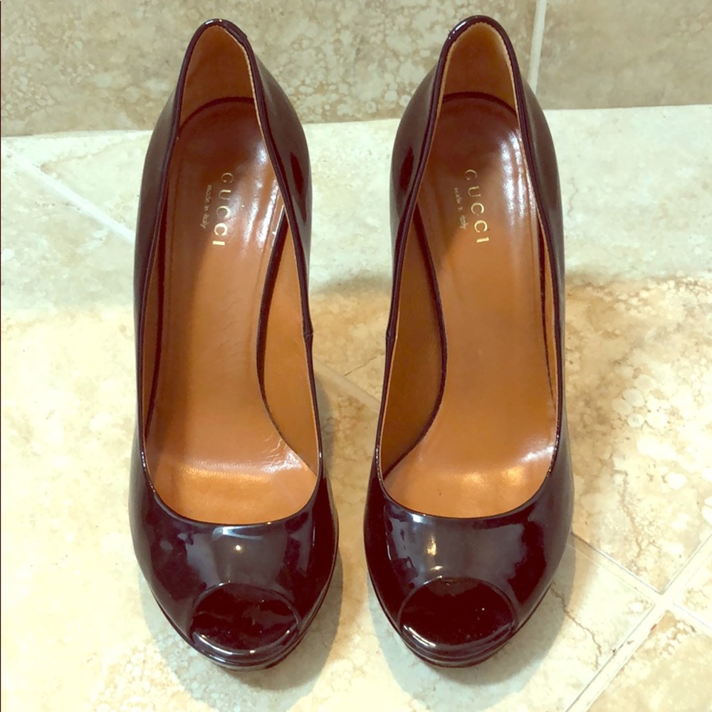 Gucci black platform heels 37 or 7